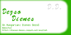 dezso dienes business card