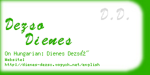 dezso dienes business card